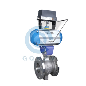 气动V型法兰球阀